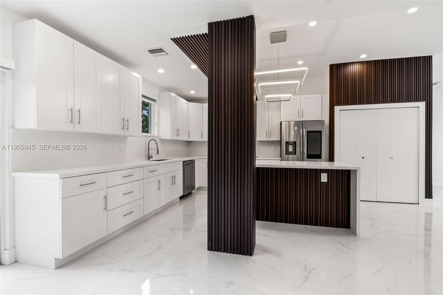 Furnished interior view inside a new home in , Miami (Image 11).