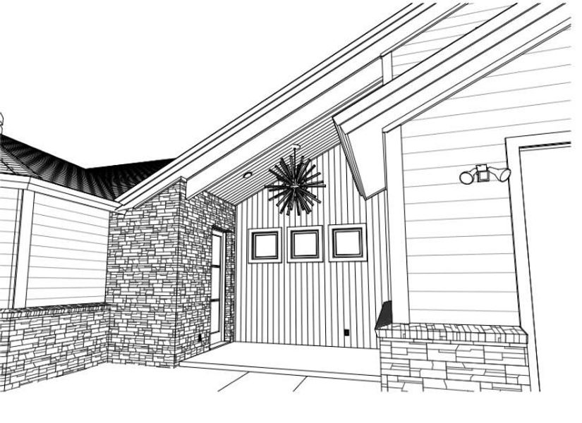 Exterior rendering of this home design in , Edgewood, TX (Image 8). Exterior rendering of this home design in , Edgewood, TX (Image 8).