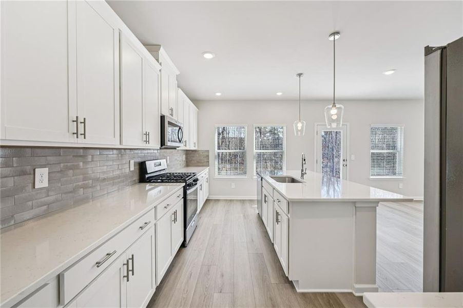 Furnished interior view inside a new home in Creekside at Oxford Park, Fairburn (Image 10).