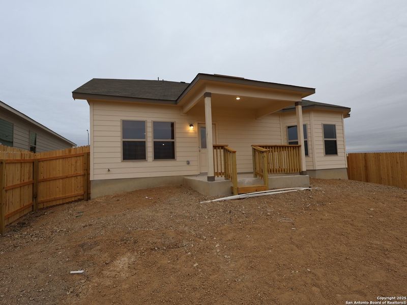 Exterior details and patio area of a home in Paloma Park, Converse (Image 3). Exterior details and patio area of a home in Paloma Park, Converse (Image 3).