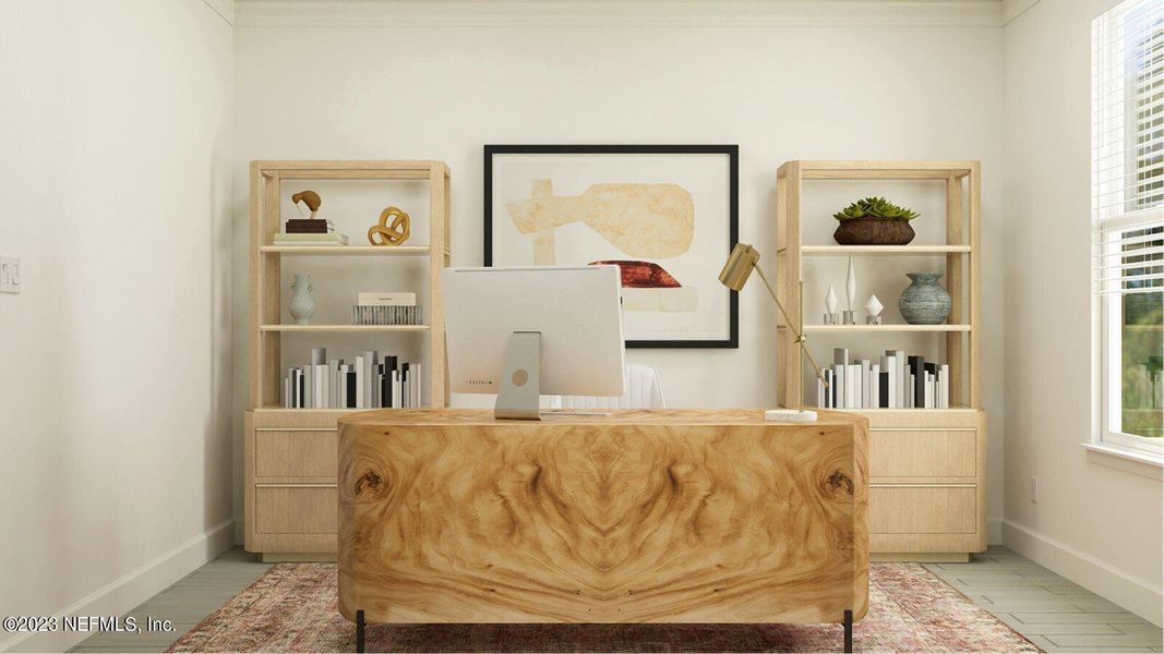 Furnished interior view inside a new home in Saddle Oaks: Saddle Oaks 60s, Jacksonville (Image 14).