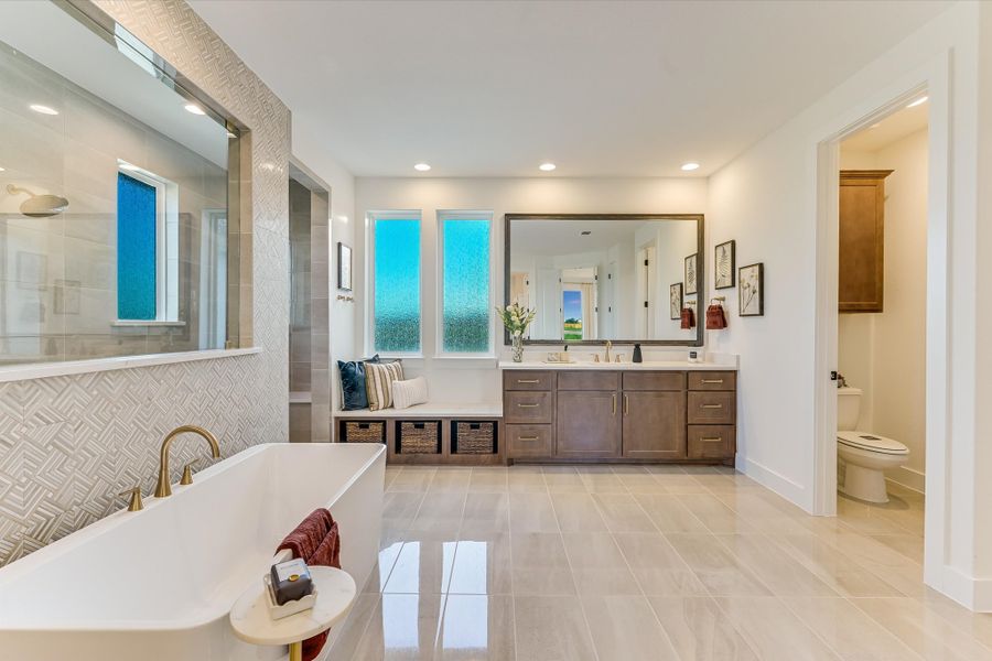 Representative furnished interior of a home built from the Bandera II by Giddens Homes in Whispering Wind, Bertram (Image 55).