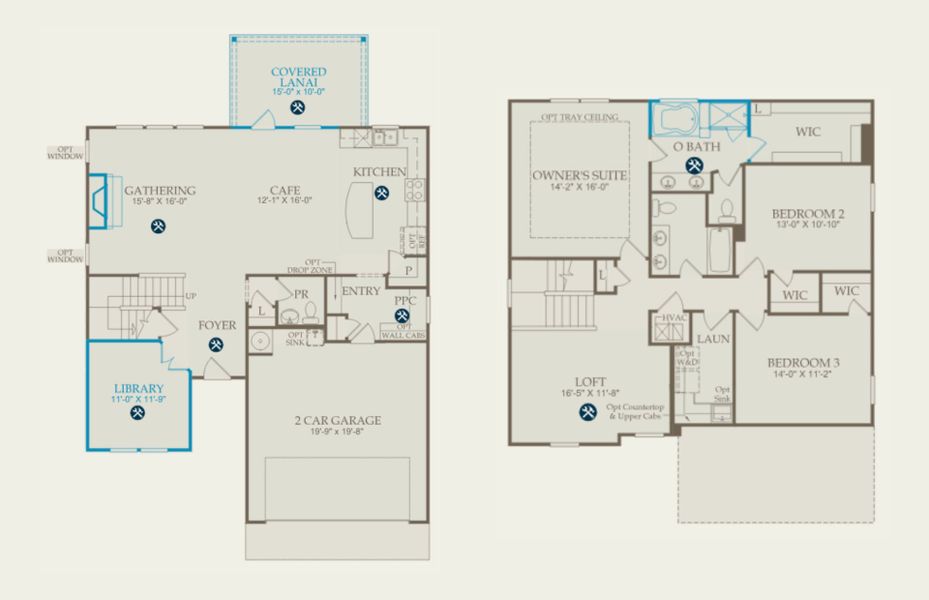 2D floor plan layout of this home in Grand Arbor, Blythewood, SC (Image 4).