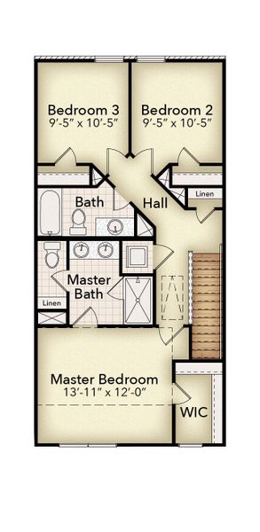 2D floor plan layout of this home in Anderson Park, Hendersonville, TN (Image 5).