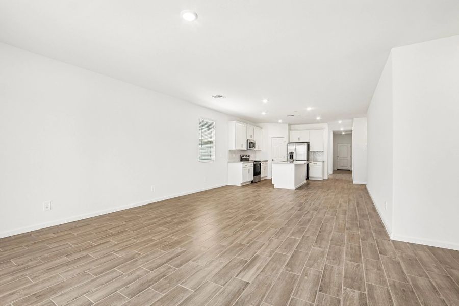 Great room and kitchen