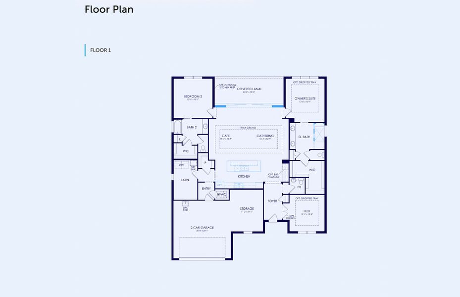 2D floor plan layout of this home in Del Webb Sunchase, Parrish, FL (Image 4). 2D floor plan layout of this home in Del Webb Sunchase, Parrish, FL (Image 4).
