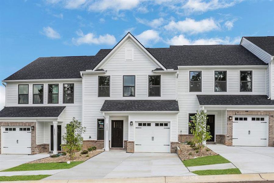 Front exterior of a new home in Laurel Fields, Gainesville, GA, highlighting curb appeal (Image 21).