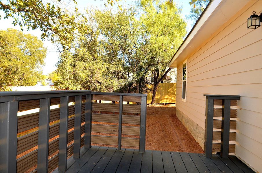 Exterior details and patio area of a home in , Kingsland (Image 1). Exterior details and patio area of a home in , Kingsland (Image 1).