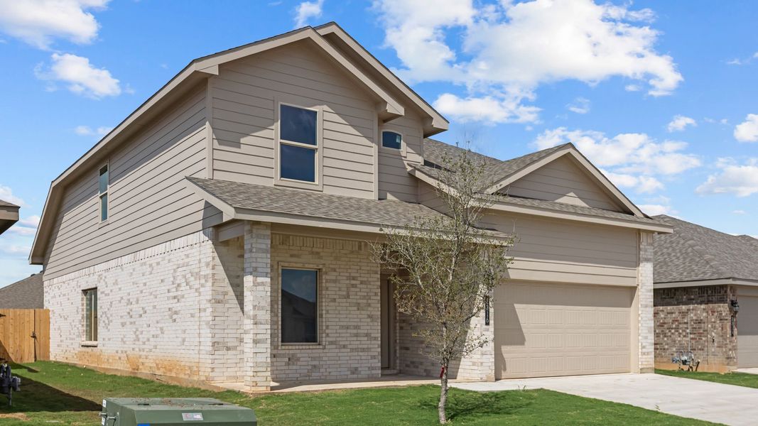 Front exterior of a home in the Allen Farms community, located in Lubbock, TX (Image 8).