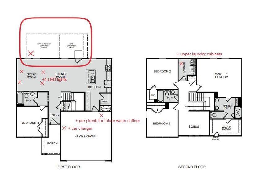 Structural options added include: Extended covered patio.