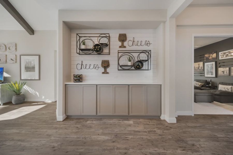 Representative furnished interior of a home built from the Hampton by Chesmar Homes in Esperanza 50's, Boerne (Image 12).