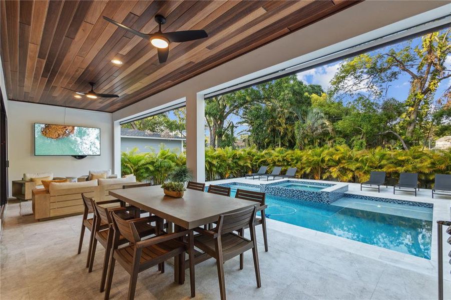 Exterior details and patio area of a home in , Tampa (Image 2). Exterior details and patio area of a home in , Tampa (Image 2).
