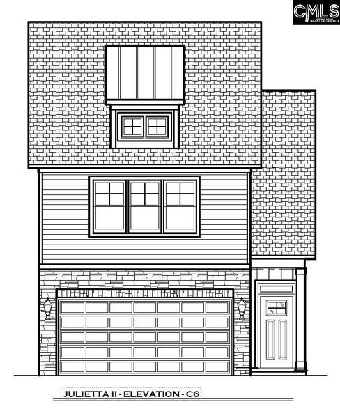 Exterior rendering of this home design in Blythewood Farms, Blythewood, SC (Image 3).