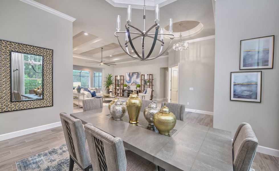 Furnished interior view inside a new home in The Reserve at Plantation Bay, Bunnell (Image 38).