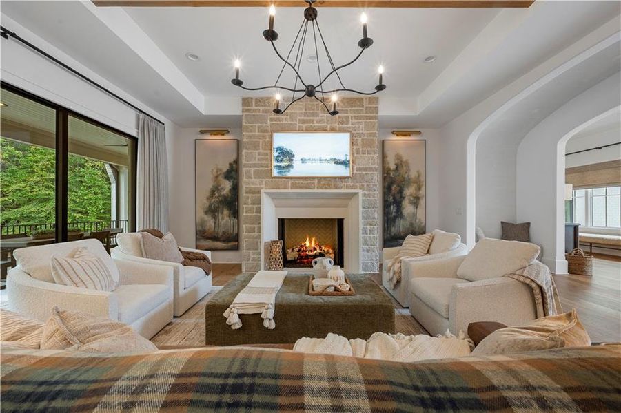 Furnished interior view inside a new home in , Alpharetta (Image 70).