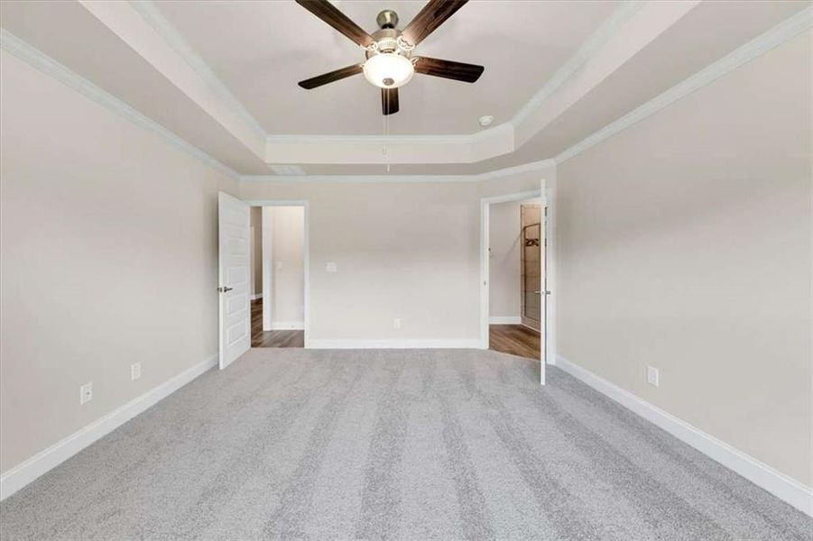 Spacious, unfurnished interior of a new home in Park Place, Bowdon (Image 15). Spacious, unfurnished interior of a new home in Park Place, Bowdon (Image 15).