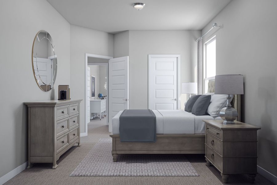 Furnished interior view inside a new home in Lagos Reserve, Manor (Image 20). Furnished interior view inside a new home in Lagos Reserve, Manor (Image 20).