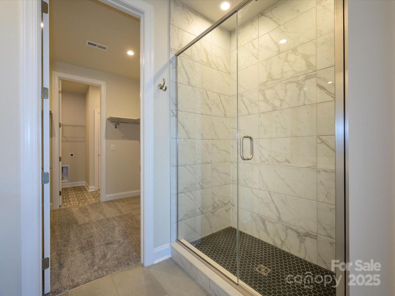 Tiled Glass Walk-In Shower