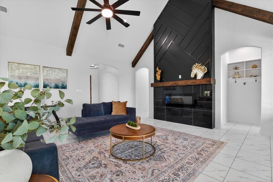 Furnished interior view inside a new home in , Celeste (Image 15).