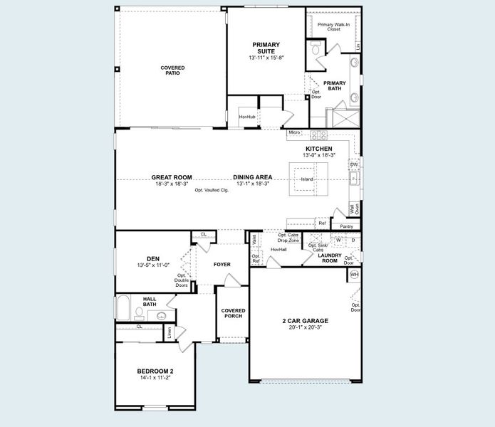 2D floor plan layout of this home in K. Hovnanian's® Four Seasons at Victory at Verrado, Buckeye, AZ (Image 3). 2D floor plan layout of this home in K. Hovnanian's® Four Seasons at Victory at Verrado, Buckeye, AZ (Image 3).