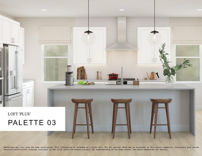 Loft Look Palette 3 Selection Sheet (*Artist rendering used for illustration purposes only.) Loft Look Palette 3 Selection Sheet (*Artist rendering used for illustration purposes only.)