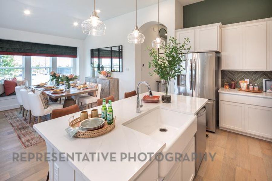 Furnished interior view inside a new home in Gateway Village - The Reserve: 50ft. lots, Denison (Image 6). Furnished interior view inside a new home in Gateway Village - The Reserve: 50ft. lots, Denison (Image 6).