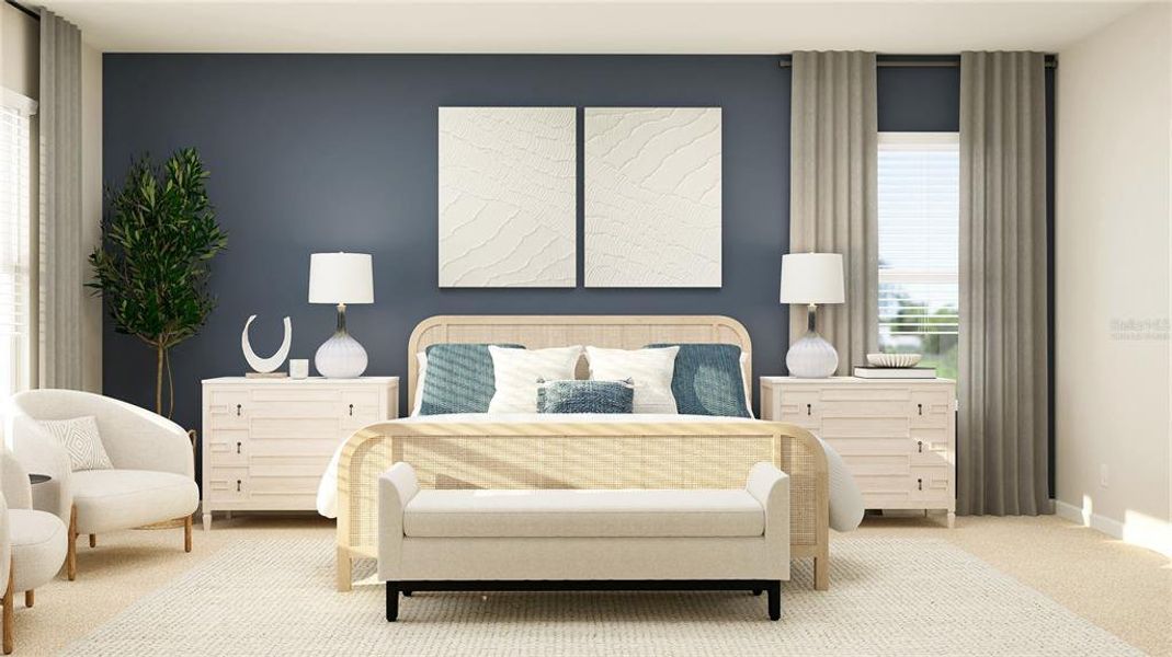 Furnished interior view inside a new home in Waterstone: Estate II Collection, Groveland (Image 11). Furnished interior view inside a new home in Waterstone: Estate II Collection, Groveland (Image 11).