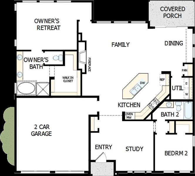 2D floor plan layout of this home in Elements at Viridian - Garden Series, Arlington, TX (Image 2). 2D floor plan layout of this home in Elements at Viridian - Garden Series, Arlington, TX (Image 2).