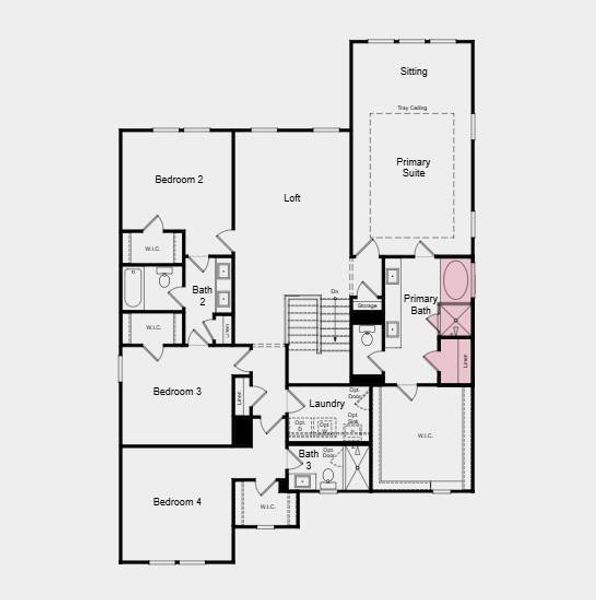 2D floor plan layout of this home in Bailey Fence, Dacula, GA (Image 4).