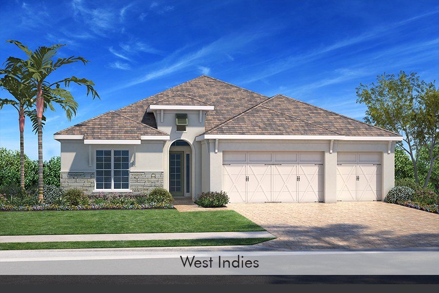 Representative exterior photo of a completed home built from the Outrigger by Homes by Towne in Shellstone at Waterside, Sarasota, FL (Image 11).