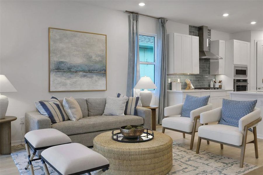 Furnished interior view inside a new home in Creekside Run at Babcock Ranch, Punta Gorda (Image 34).