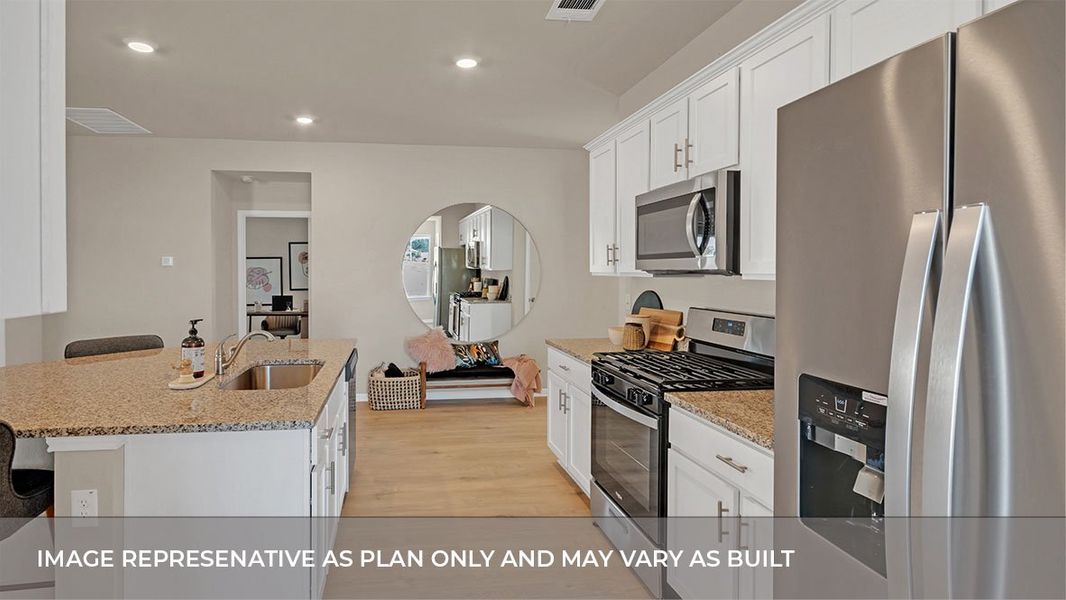 Furnished interior view inside a new home in Bar W Ranch, Leander (Image 10).