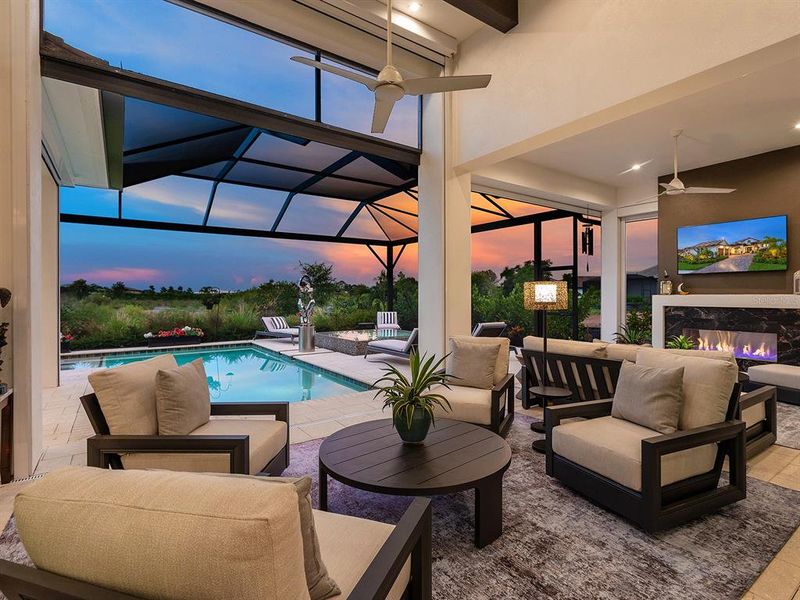 Exterior details and patio area of a home in Wild Blue at Waterside, Sarasota (Image 36). Exterior details and patio area of a home in Wild Blue at Waterside, Sarasota (Image 36).