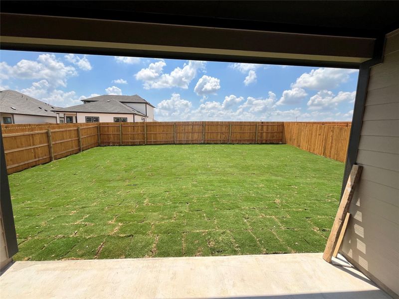 Rear of Home & Private Backyard