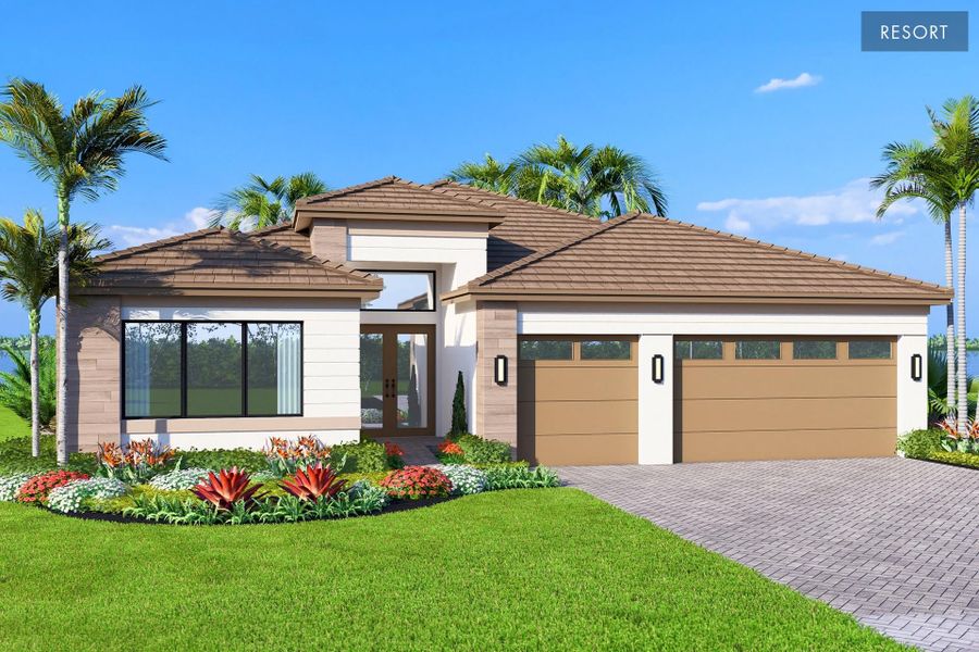 Representative exterior photo of a completed home built from the Madison II by GL Homes in Valencia Vista at Riverland, Port St. Lucie, FL (Image 2). Representative exterior photo of a completed home built from the Madison II by GL Homes in Valencia Vista at Riverland, Port St. Lucie, FL (Image 2).