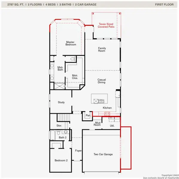 2D floor plan layout of this home in Ladera, San Antonio, TX (Image 2). 2D floor plan layout of this home in Ladera, San Antonio, TX (Image 2).