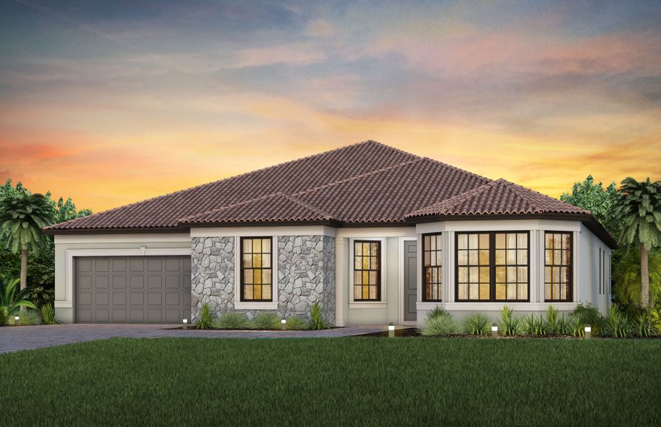 Representative exterior photo of a completed home built from the Reverence by Del Webb in Del Webb Naples, Ave Maria, FL (Image 23).