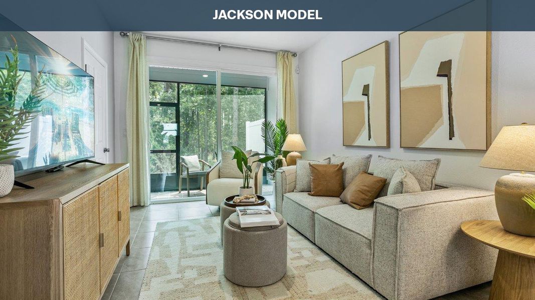 Furnished interior view inside a new home in Stokes Landing, St. Augustine (Image 8).