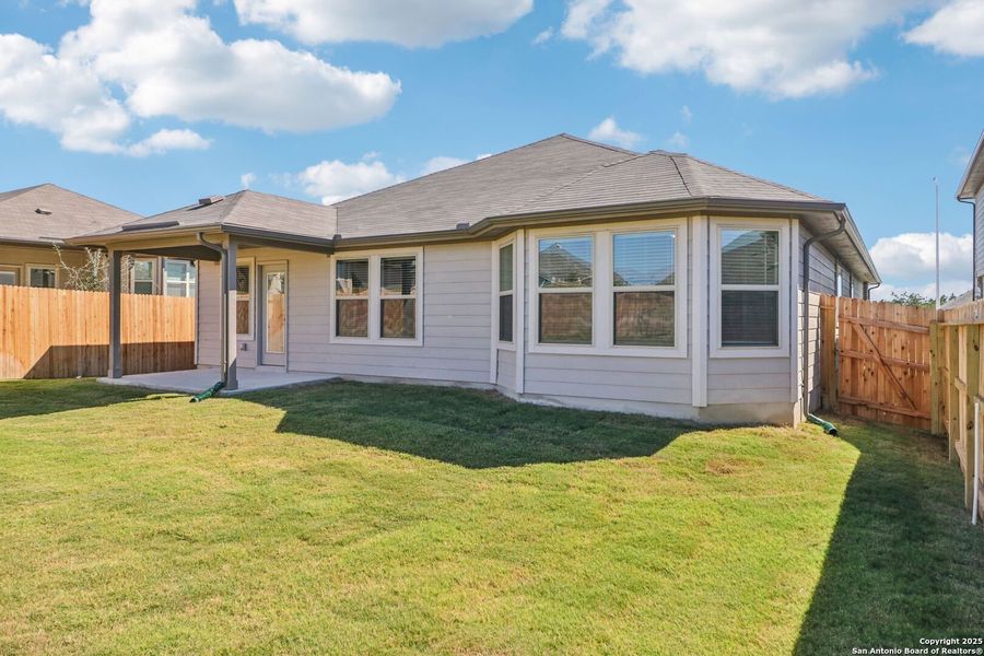 Exterior details and patio area of a home in Legendary Trails - Classic Series, Cibolo (Image 25). Exterior details and patio area of a home in Legendary Trails - Classic Series, Cibolo (Image 25).
