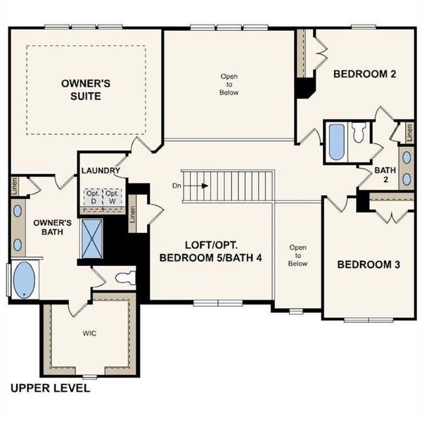 2D floor plan layout of this home in Parkview Estates, South Fulton, GA (Image 3).
