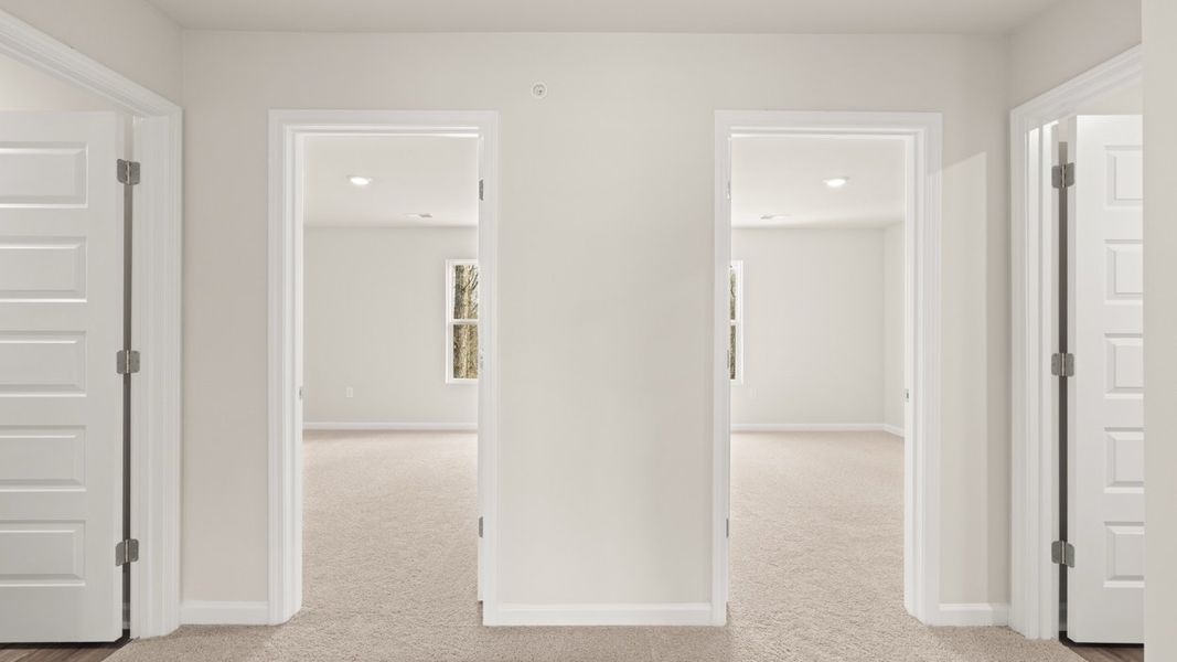 Representative unfurnished interior of a home built from the Salisbury by D.R. Horton in The Reserve at North Bridges, McDonough (Image 19).