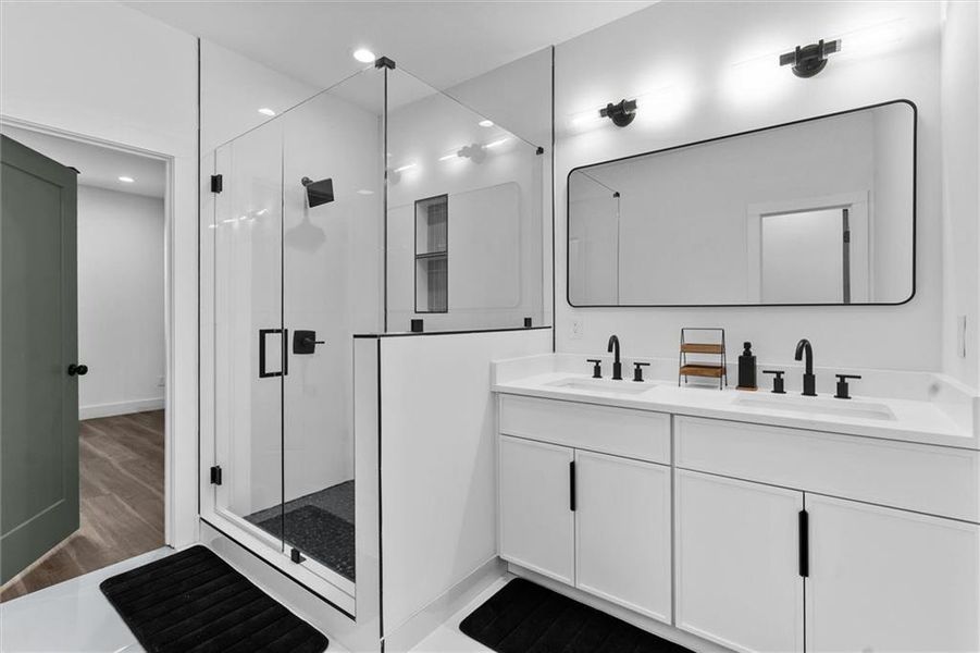 Furnished interior view inside a new home in , Atlanta (Image 40).