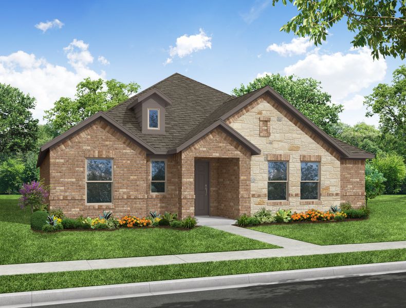 Representative exterior photo of a completed home built from the Jarvis by Impression Homes in Redden Farms, Midlothian, TX (Image 2). Representative exterior photo of a completed home built from the Jarvis by Impression Homes in Redden Farms, Midlothian, TX (Image 2).