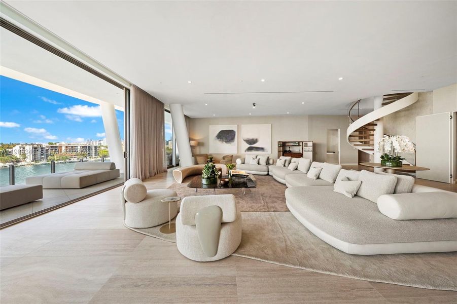 Furnished interior view inside a new home in , Miami (Image 11).