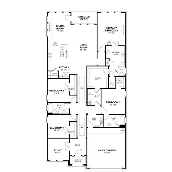 2D floor plan layout of this home in Midline, Webster, TX (Image 2). 2D floor plan layout of this home in Midline, Webster, TX (Image 2).