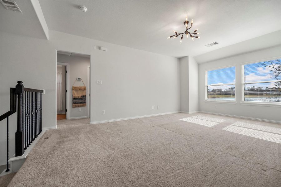 Spacious, unfurnished interior of a new home in Lakes at Crockett Martin, Conroe (Image 39). Spacious, unfurnished interior of a new home in Lakes at Crockett Martin, Conroe (Image 39).