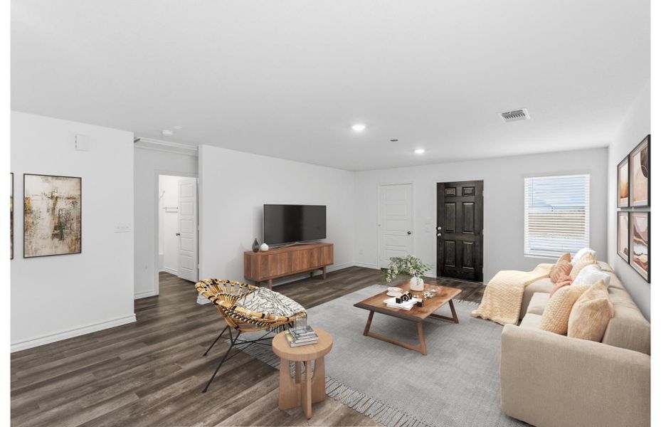 Representative furnished interior of a home built from the Kemp by Centex in Vista Real, Converse (Image 3).