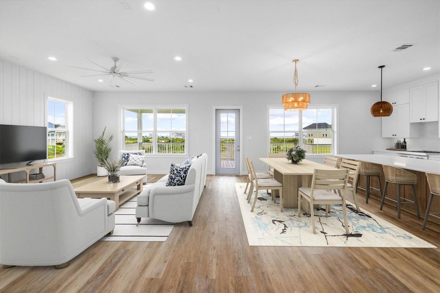 Furnished interior view inside a new home in , Galveston (Image 10).