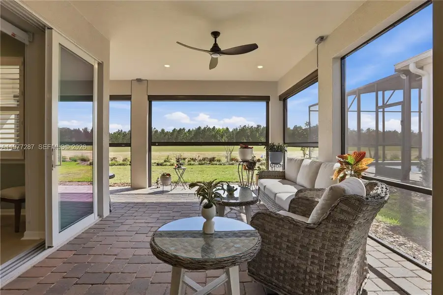 Exterior details and patio area of a home in Del Webb Minneola, Minneola (Image 3).