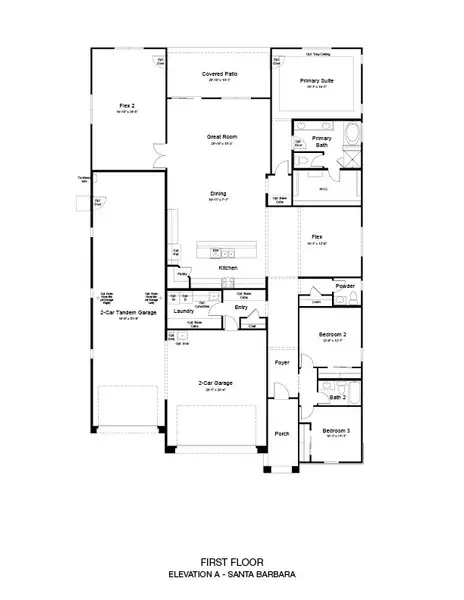 2D floor plan layout of this home in Artisan at Asante, Surprise, AZ (Image 2). 2D floor plan layout of this home in Artisan at Asante, Surprise, AZ (Image 2).
